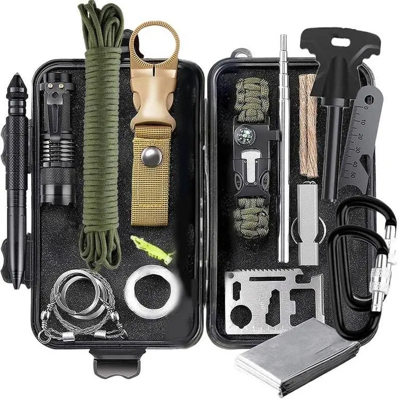 Portable Foldable Electric Walking Safety & Survival Kit, Control-Top Design, Gift for Men (Sports & Outdoor Camping Hiking Gear)