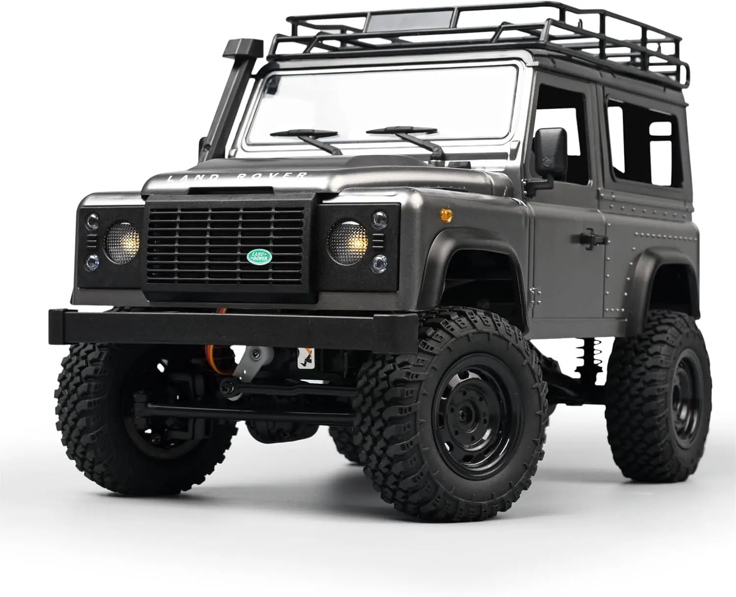 MN-99S 1:12 Scale RC Rock Crawler, 4WD Off-Road Remote Control Truck, 2.4GHz RTR SUV Style RC Car, Gray