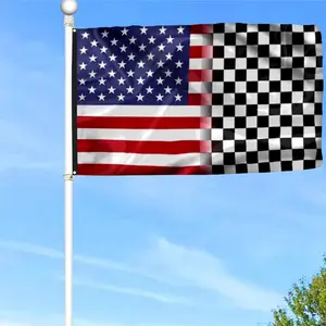 Cayyon Racing Flag Racing American Grommet Flag 3x5Feet Banner with 2 Brass Grommets