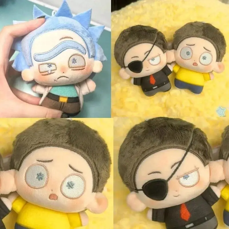2026 New hot item  10cm Rick And Morty Plush Pendant Cute Mini Cartoon Stuffed Doll Keychain Toy Game Peripheral Gifts