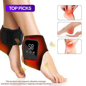 ankle support magic device, 3 heating levels 48-58 degrees, 3 massage modes, 15 minute timer, touchscreen universal design