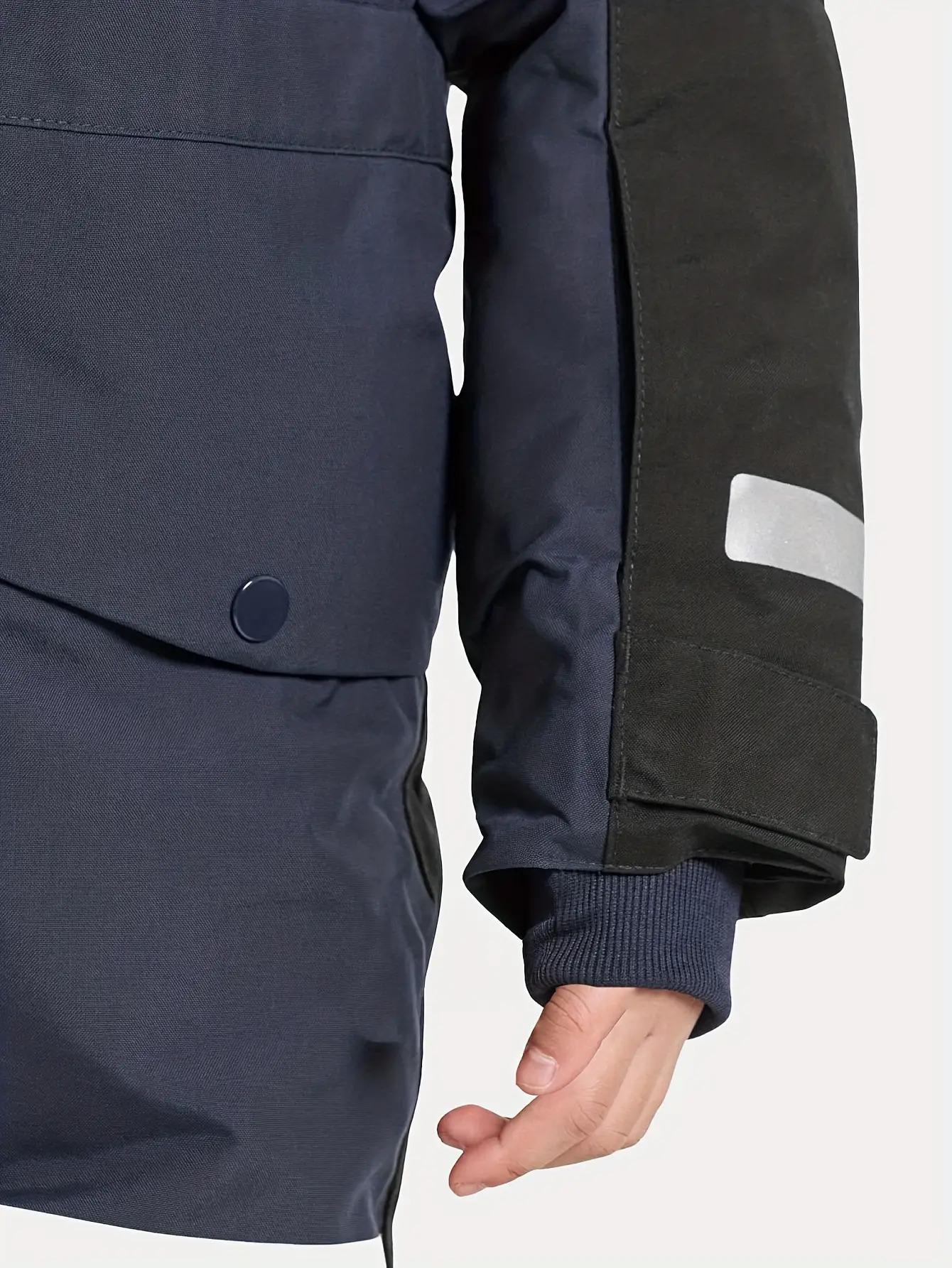 (New)[Windproof Snowsuit] Kids' Winter Ski Jumpsuit, Windproof Loose-Fit Snowsuit with Zipper Design 3-14 Years Old Boys and Girls Outdoor Warmth waterproof warm