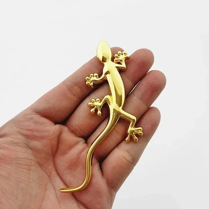 3D Metal Gecko Lizard Rear Trunk Body Emblem Badge Sticker Decals For Audi Quattro A3 A4 A5 A6 Q3 Q5 Q7 Car Styling Accessories