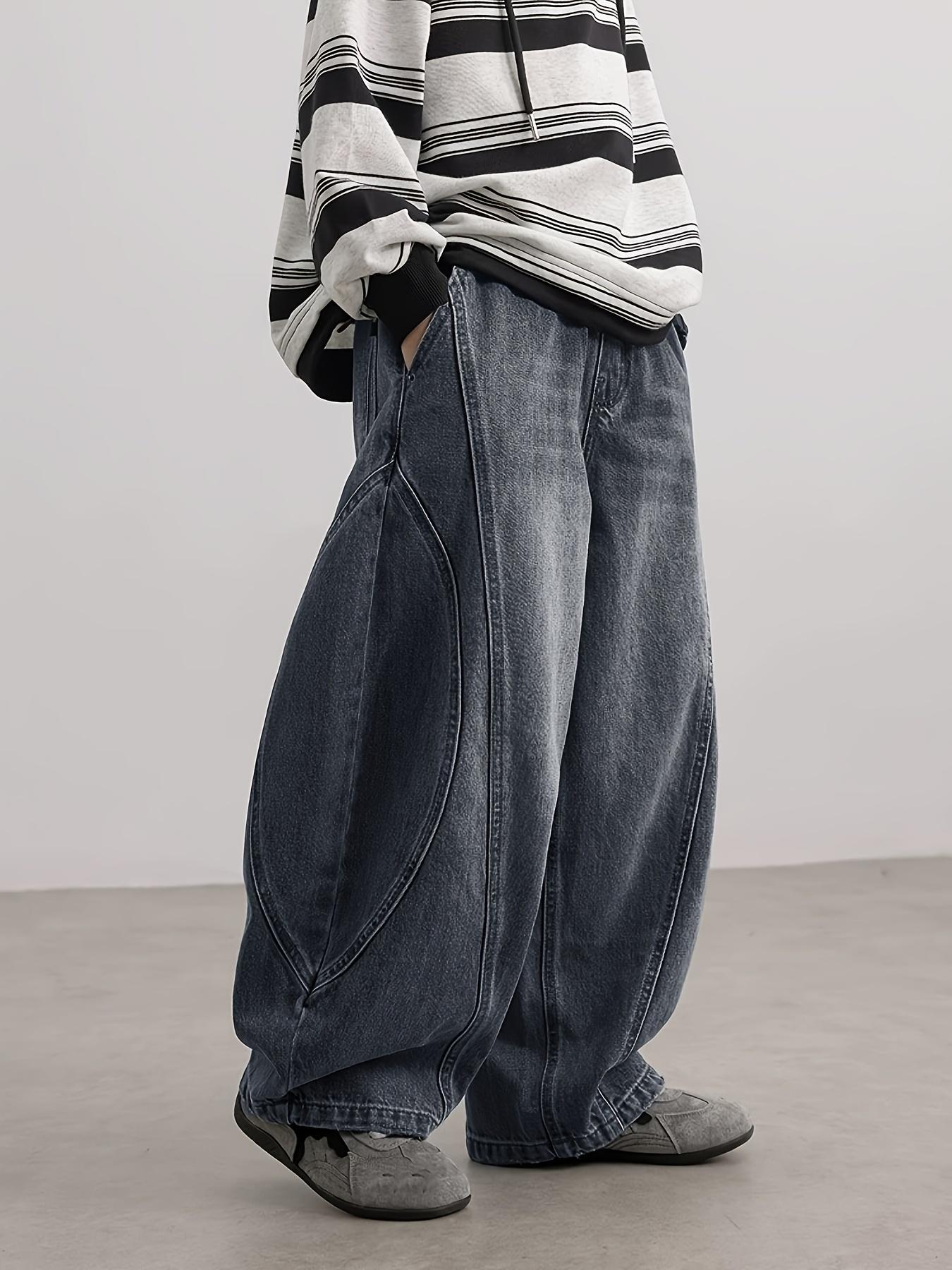 (New)Back-to-School Season Valentine's Day 2025 Four-Season Style Boys' Fashion  Wide-Leg Jeans Pants
