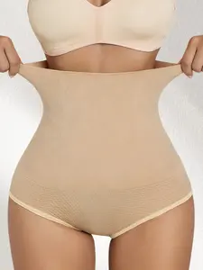1 Count Women's High-Waist Shorts, Strong Compression Briefs With Tummy Control, Dual-Pressure Design That Conforms To Your Waist And Hip Curves Shaper Panty, Ideal For Everyday Wear, Work Commute & Weekend Leisure