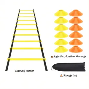 Football Training Equipment Set, Includes Ladder, Agility Ladder, Speed Ladder, Soft Step Ladder, Ideal for Football and Basketball Training