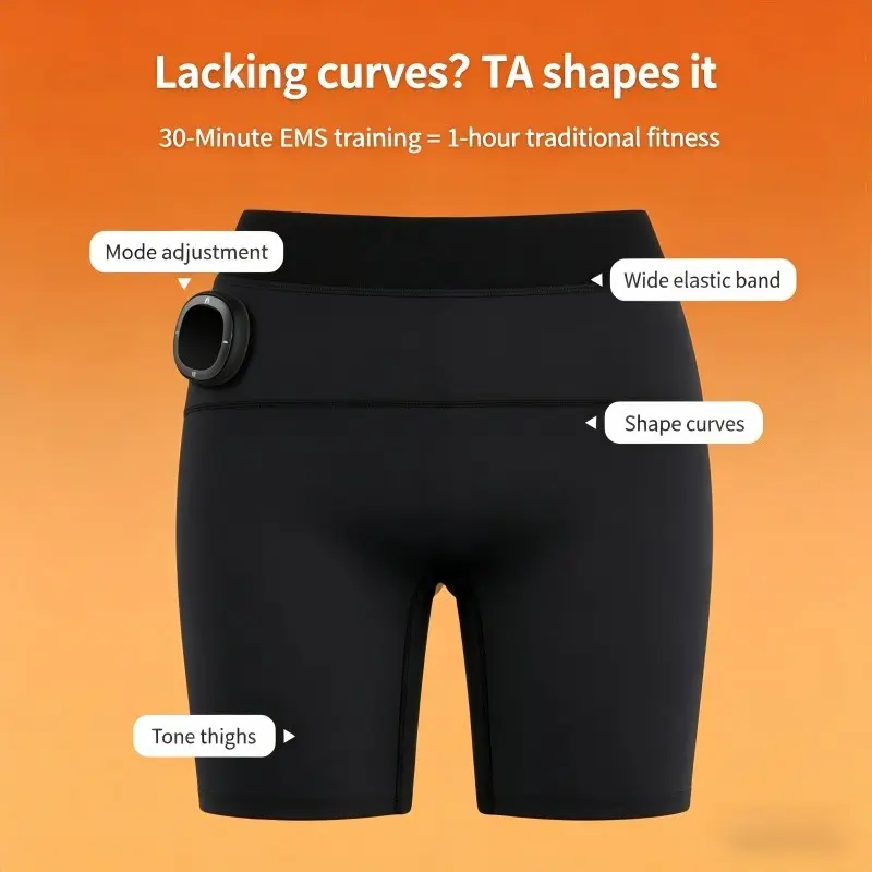 EMS Smart Massage Yoga Pants, 8 modes, 30 intensity levels, 3 temperature heat settings, multi-area massage, machine washable, available in M/L sizes. Perfect gift for women for massage, hip lift, and shaping. Butt Shaping Leggings