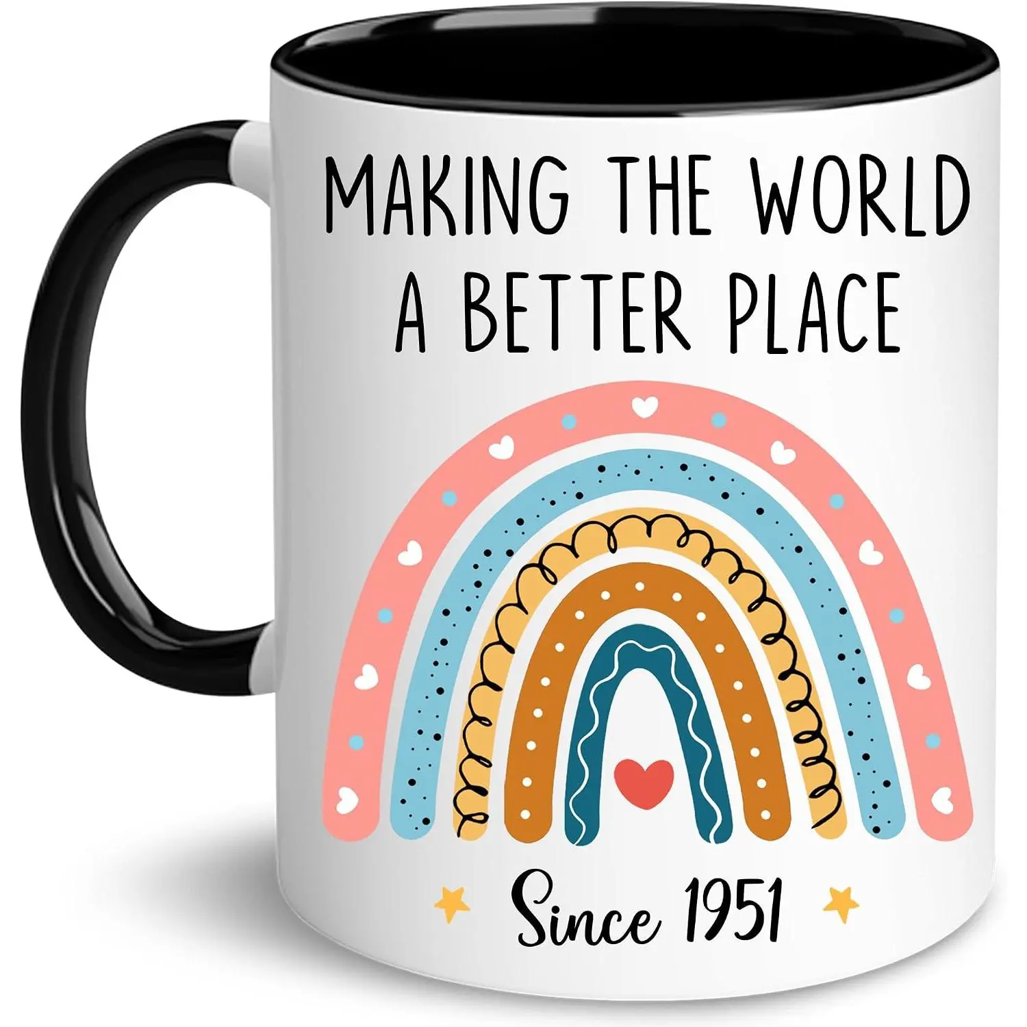 75th Birthday Mug Gifts for Women Men - 1951 Making Cup for 75 Year Old Lady - Happy 75  Birthday Present Idea for Grandma, Mom - Gifts For Women Men Born in 1951-75th Coffee Mug