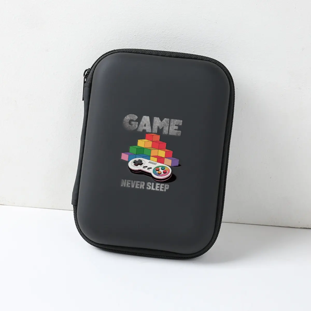 1 fashionable game checkered pattern hard shell storage box, suitable for storing portable commuting multifunctional mobile phones, headphones, hand-held bags, identification documents, and wallets, as well as New Year gifts for family and friends