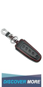 Fit for Ford Edge Explorer Fusion Mustang Expedition F-150 F-250 F-350 F-450 Super Duty Transit-150 250 350 HD Lincoln MKC MKX MKZ Nautilus Red Key Fob Cover Case Accessories NOT FIT Flip Key