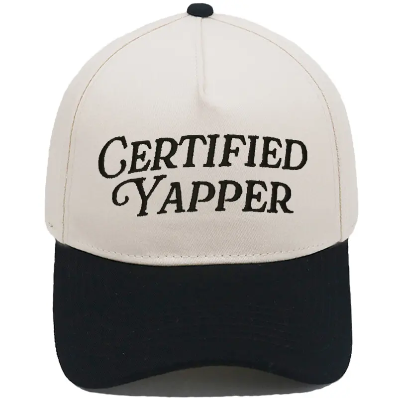Funny Slogan Synthetic Fiber Trucker Cap - Embroidered Logo, TikTok Viral Yapper Hat for Chatty Girls, Best Friend Fashion Accessory Gift Idea, Best Friend Gift Idea