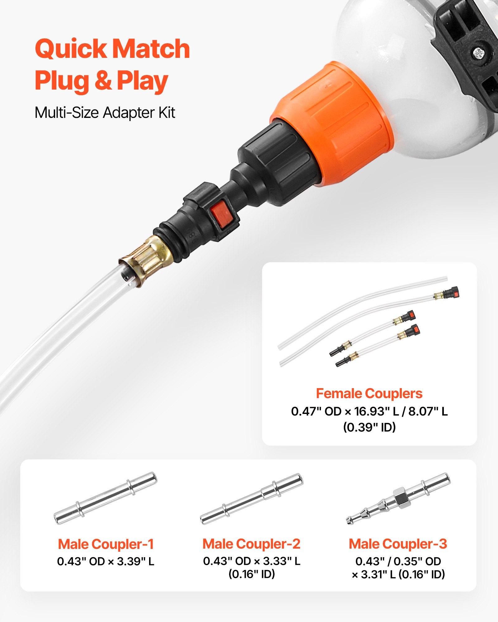 VEVOR 1500CC Fluid Extractor, Manual Automotive Fluid Pump Extractor, Oil Syringe with Long Hose and Extension Tubes Easy Oil Change, Suction Pump for Lawn Mowers Cars Ships Golf Carts Motorcycles