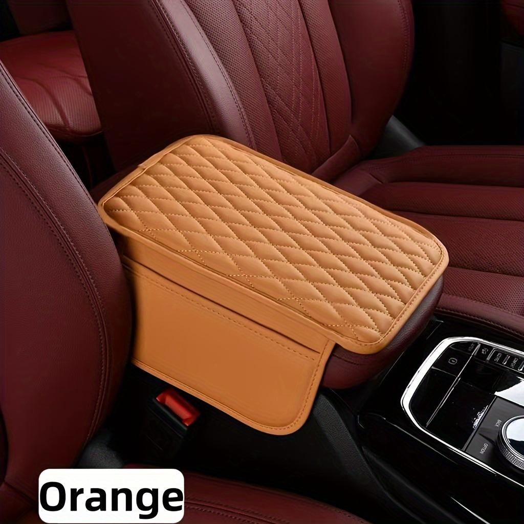 Car Armrest Box Mat, PU Leather Storage Pad, Multiple Colors, High Quality