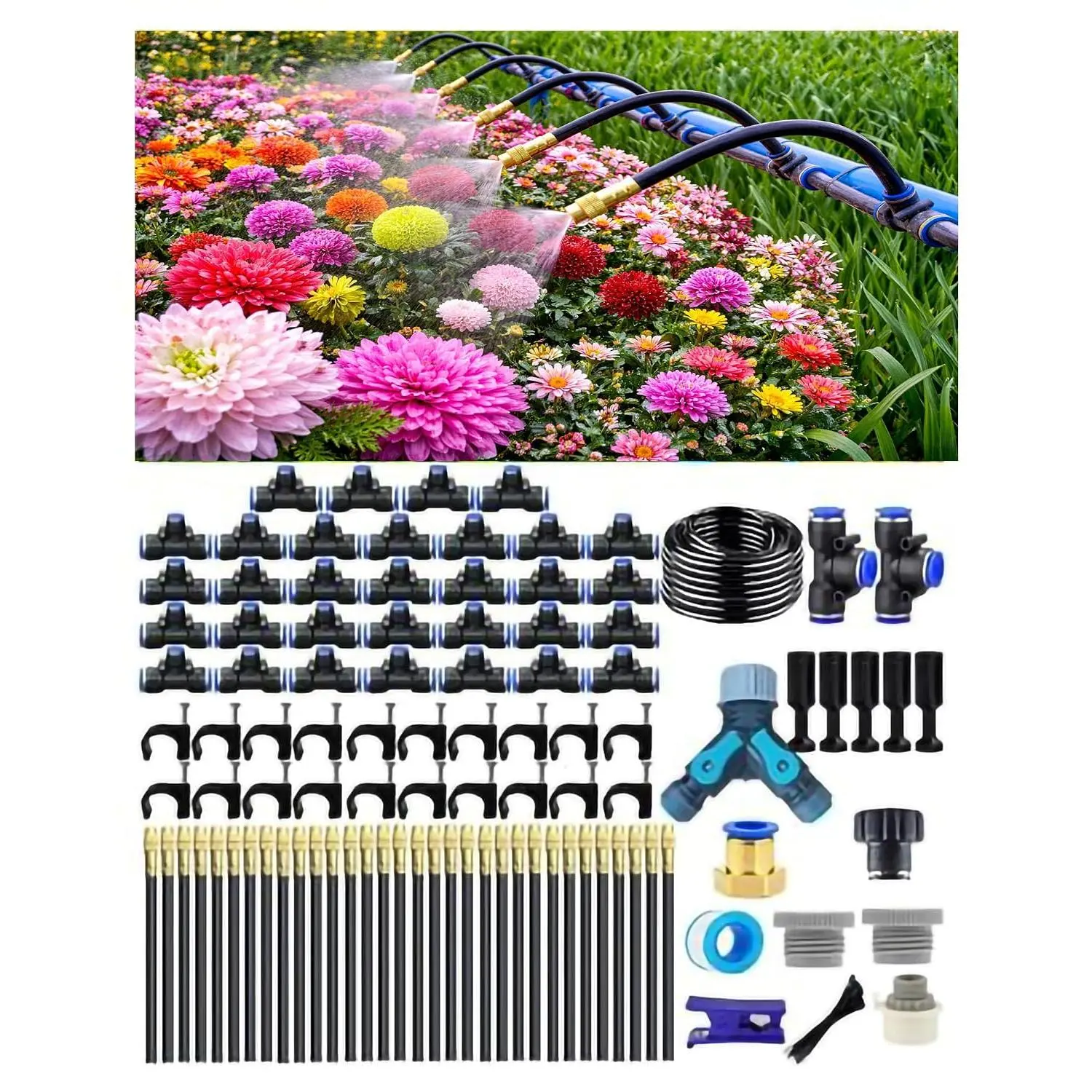 360° Adjustable Drip Irrigation System – Garden Watering Sprinkler System