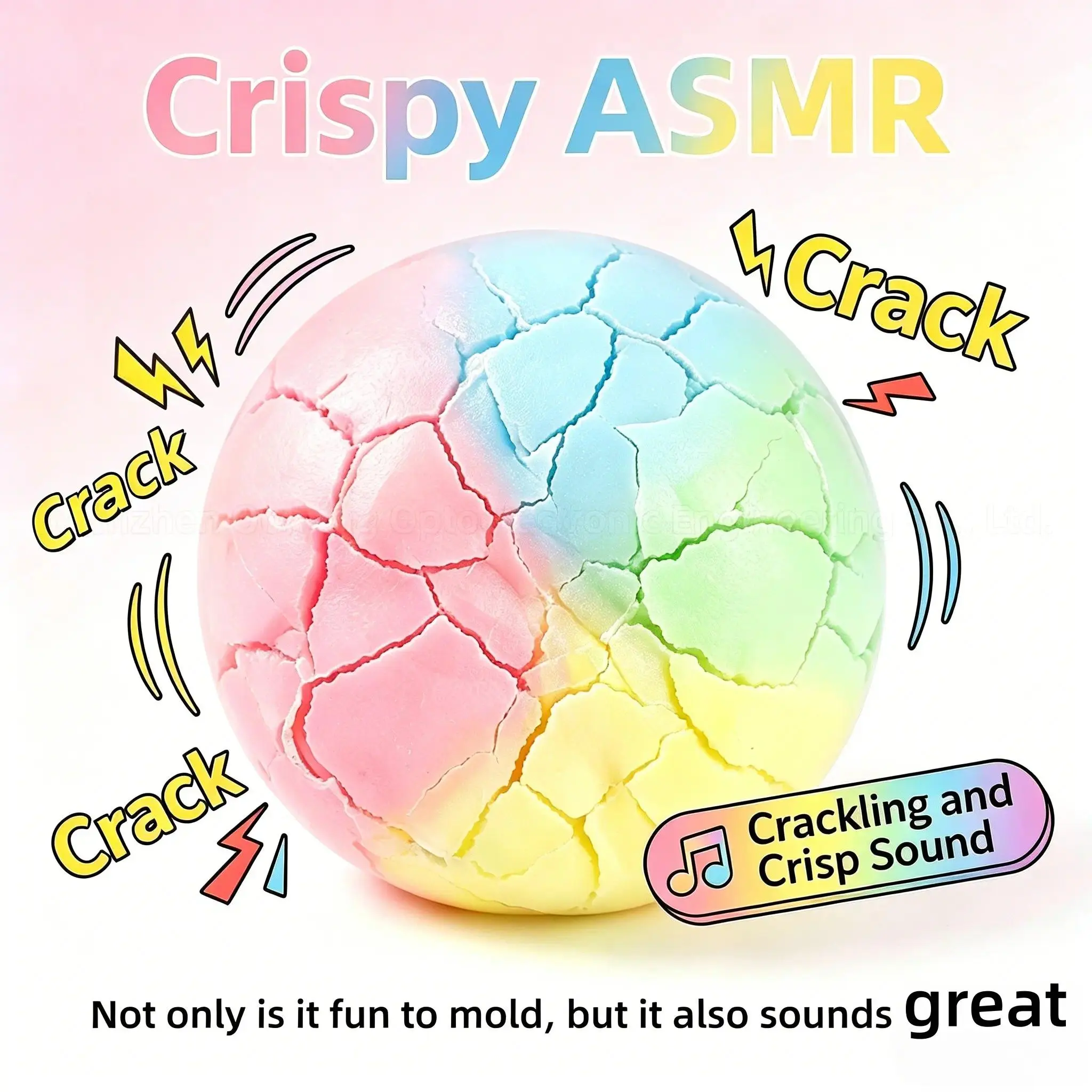Handmade Crispy Ball Squishy Toy, Decompression Squishy, Cracking Wax Squishies, Crunchy Wax Skin Squeeze Ball Squishy Balls with Clear ASMR Sound, Slow Rebound Sensory Fidget Toy for Stress Relief, Party & Holiday Gifts