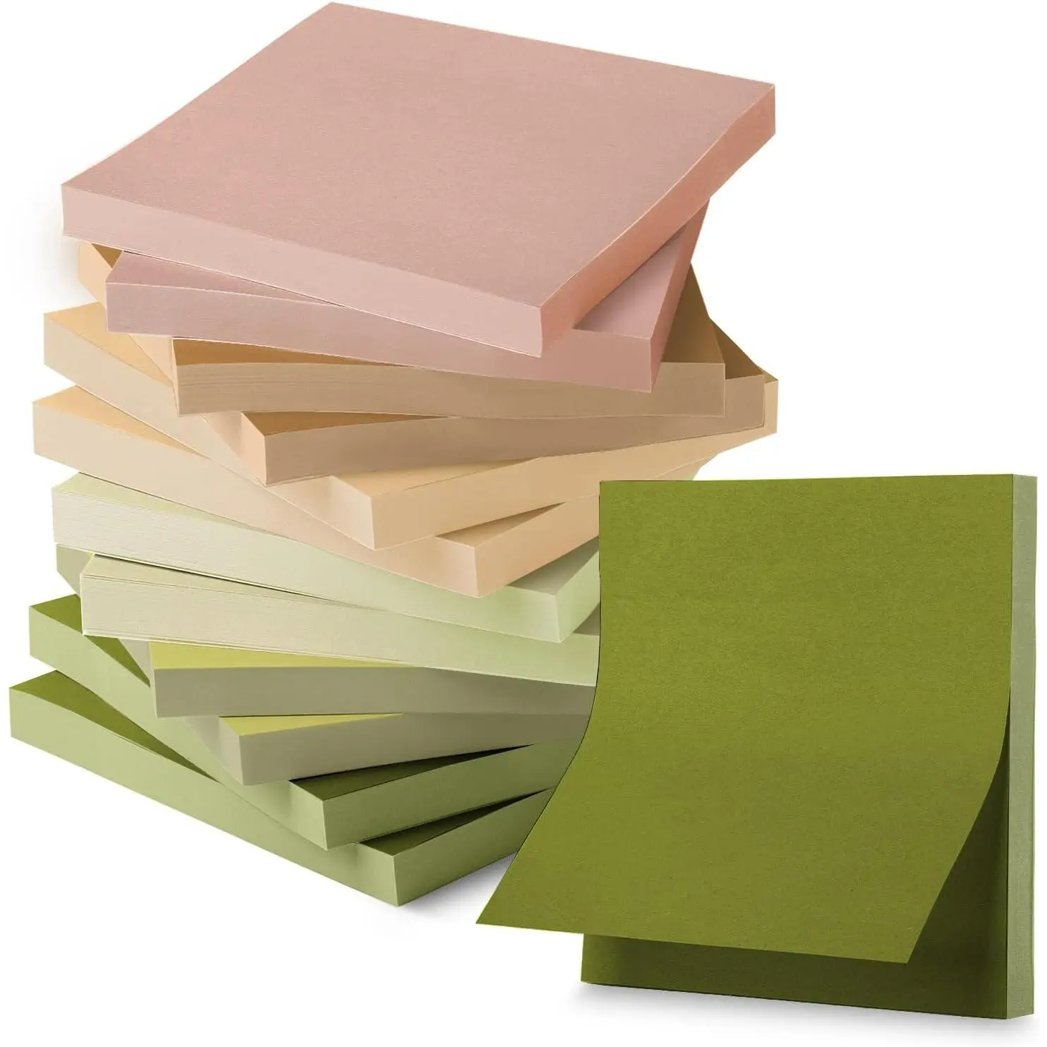 - Sticky Notes, 3”x3”, 12 Pads, 600 Sheets, Dark and Earthy Colors | Sticky Notes Bulk, Self-Stick Note Pads,  for Office, School, , Study & Organization