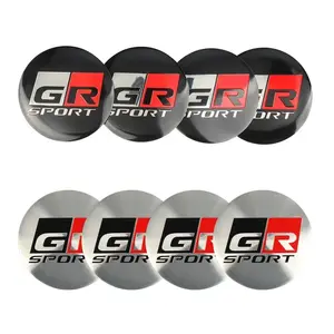 4Pcs 56mm 60mm For GR Sport Emblem Car Wheel Center Hub Cap Cover Sticker Auto Accessories
