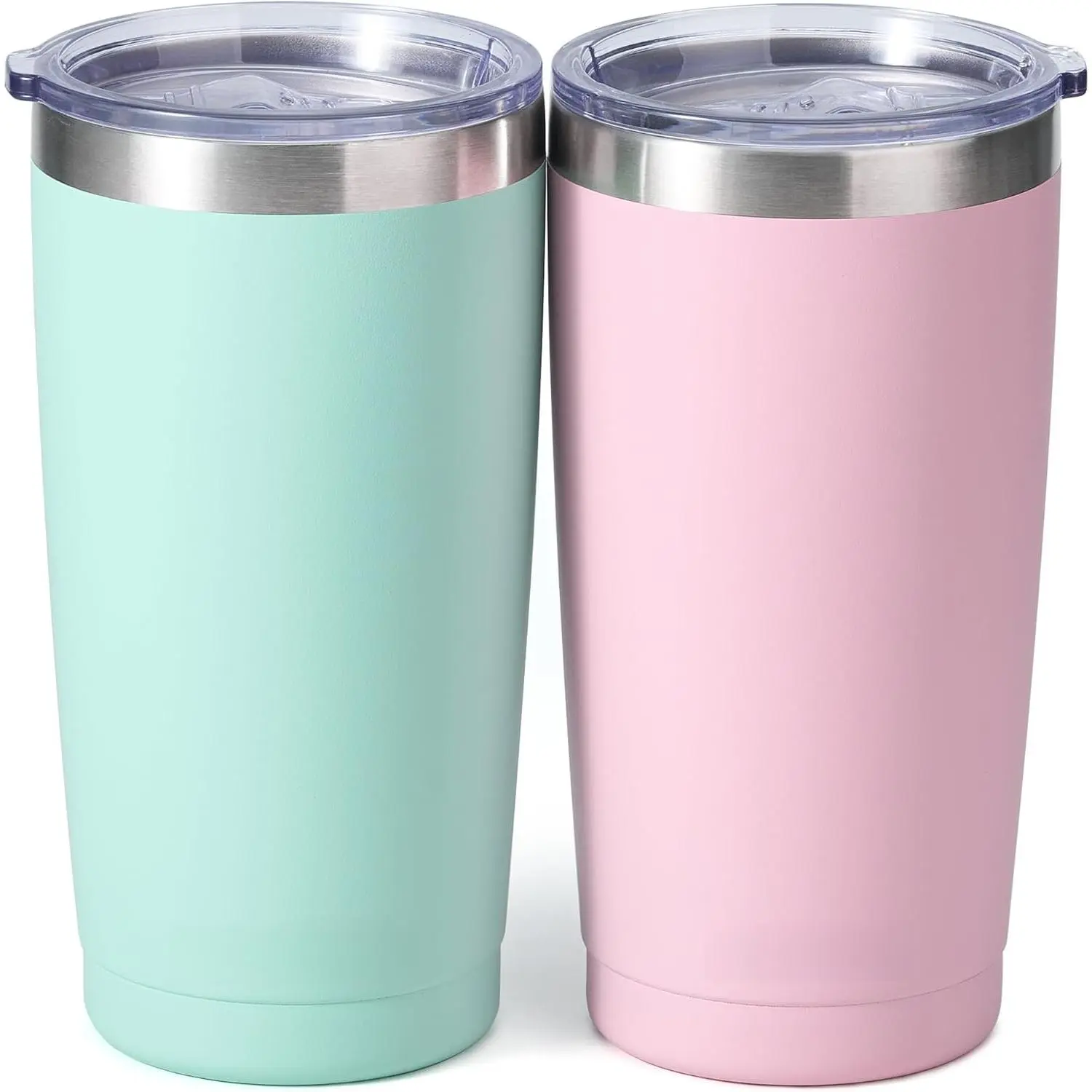 Travel coffee cup with lid, insulated cup set, stainless steel insulated cup, suitable for water, tea
