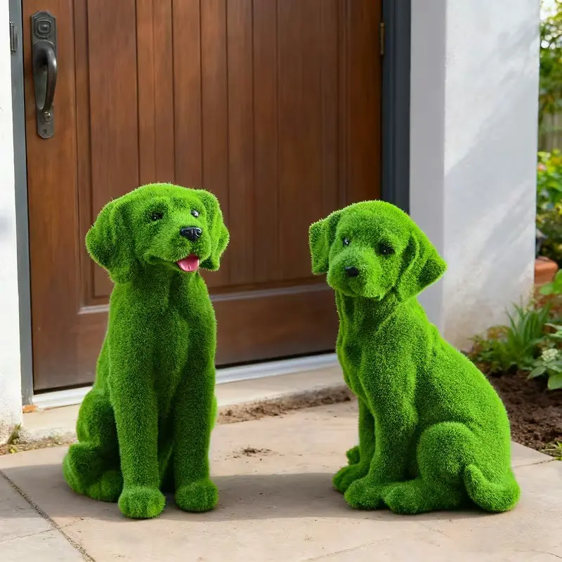 Decorative Art Resin Dog Statue, Labrador Image, Plush Lawn Art, Outdoor Garden Decor, Thanksgiving Gift, Weatherproof Sculpture