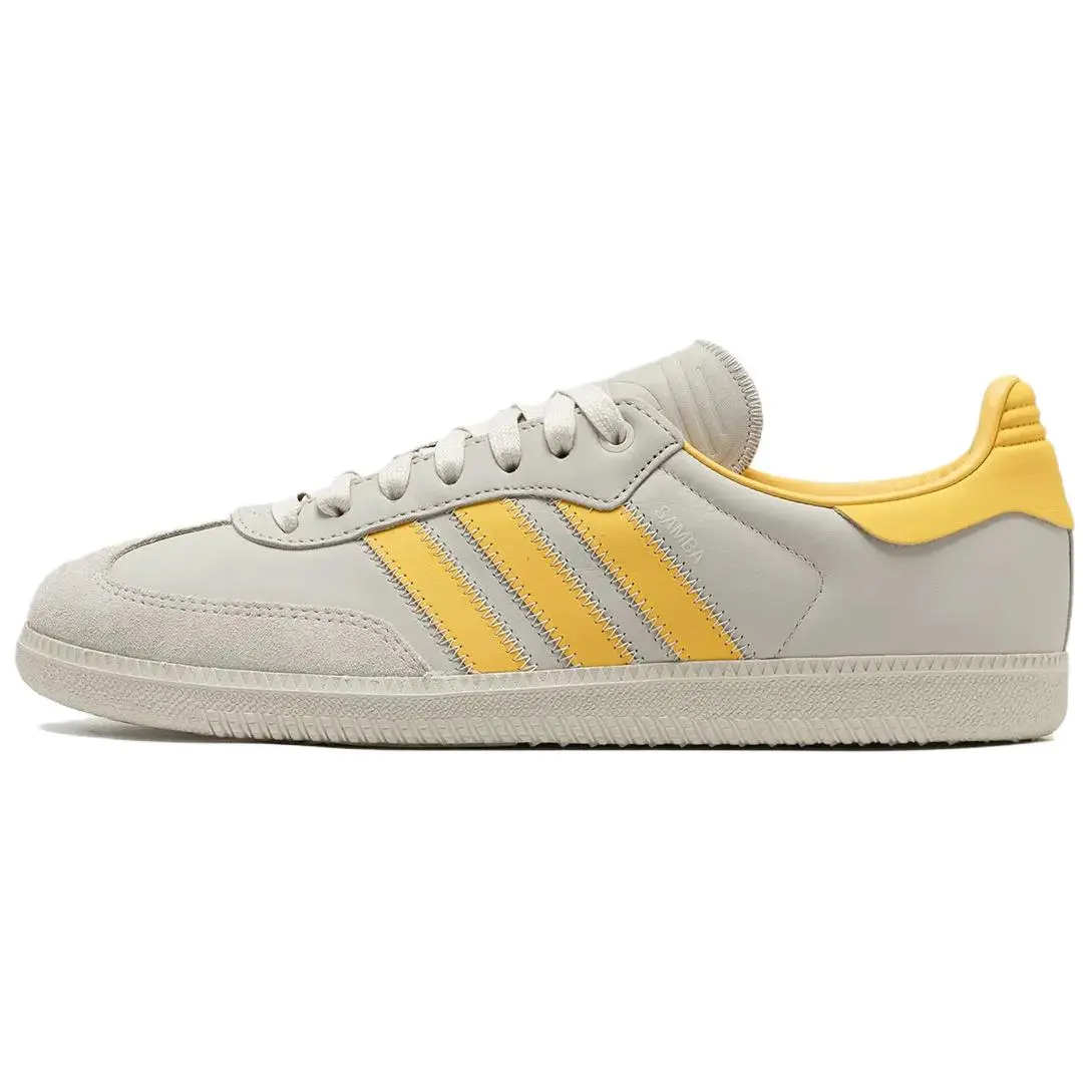 Adidas Originals x Pharrell Samba Humanrace Low-Top Skate Shoes in White and Yellow for Men and Women Trending Shoes, House White Official Shoes to Get / Maison Mihara Verifiable, with credentials and supporting global authentication
