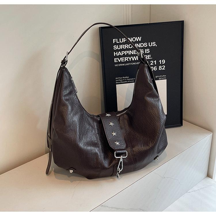 Large Capacity Bag for Women – Casual Fashionable Retro Crossbody Bag with Shoulder Strap – High-End Style Dumpling Bag Trend