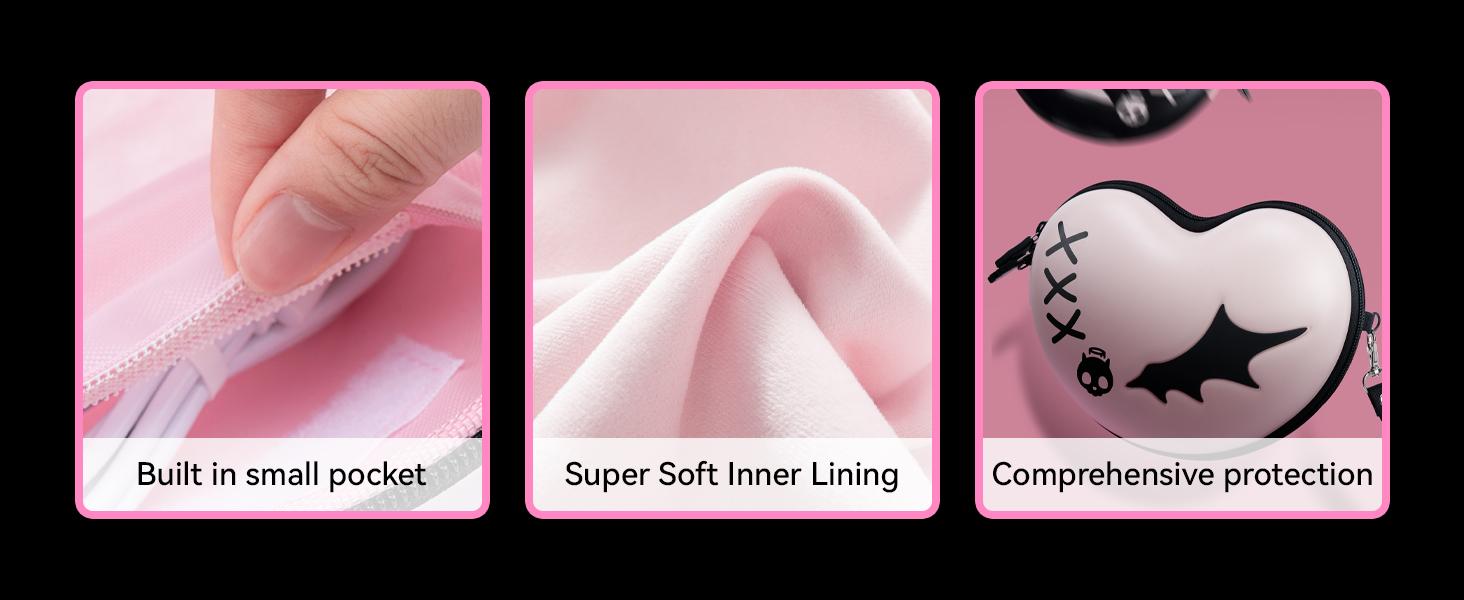 X-SBB06   Hard Shell Carrying Case for PS5, Switch Pro and Xbox Controller - Travel Holder With Room for Accessories - Sweety Skull