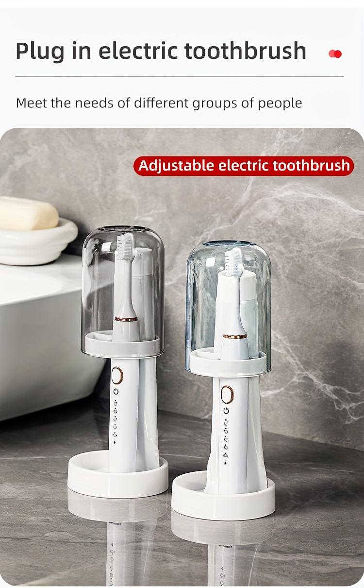 1PC Bathroom Toothbrush Cup Holder, Waterproof Toothbrush Holder, Cosmetic Organizer, Space-Saving Wall Shelf, Suitable for Sinks, Washrooms, Counters, Bathroom Organization and Storage
