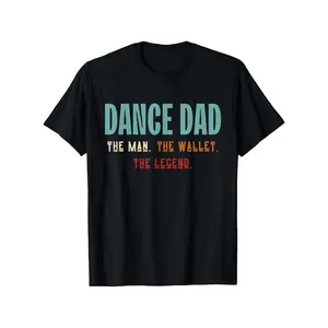 Funny Dancing Dad Legend Wallet Man Graphic T-Shirt, Unisex Men Same Style, 2026 Summer Short Sleeve Printed Tee Gift