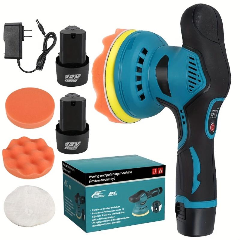 Wireless 6inch Car Polishing and Waxing Machine, Multi-Polishing Disc Set, Adjustable Speed, Suitable for Car Detailing, Furniture Polishing, and Multiple Scenarios