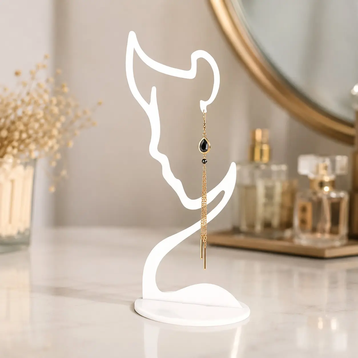 3D Printed Earring Jewelry Tower Display Stand, Portable Earring Holder Organizer, Ideal for Household Storage, Retail Shop In-Store Display and Live Stream Photography Props