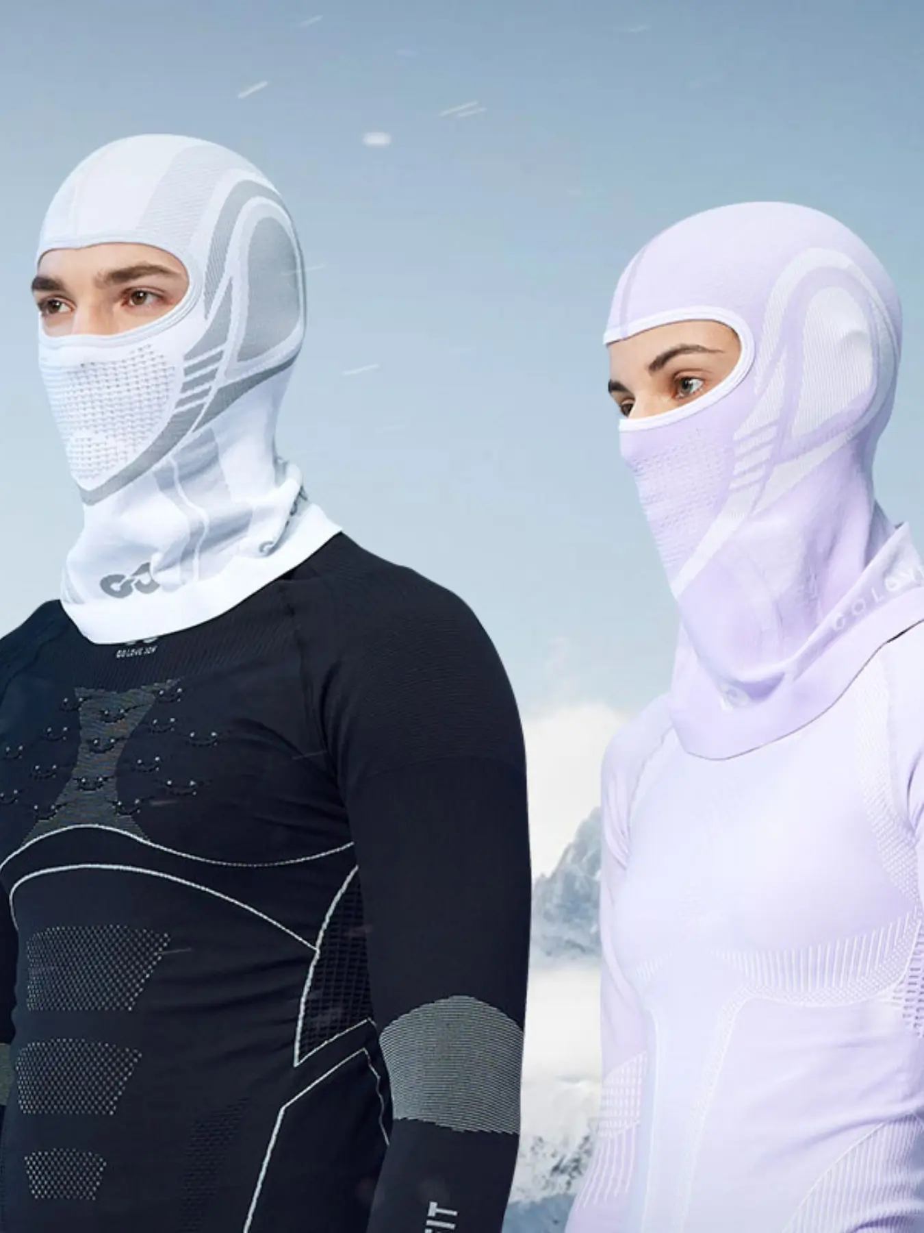 Golovejoy Winter Outdoor Ski Mask, Unisex Windproof & Warm Face Cover, Knitted Headwear for Cycling, Cold Weather Protection