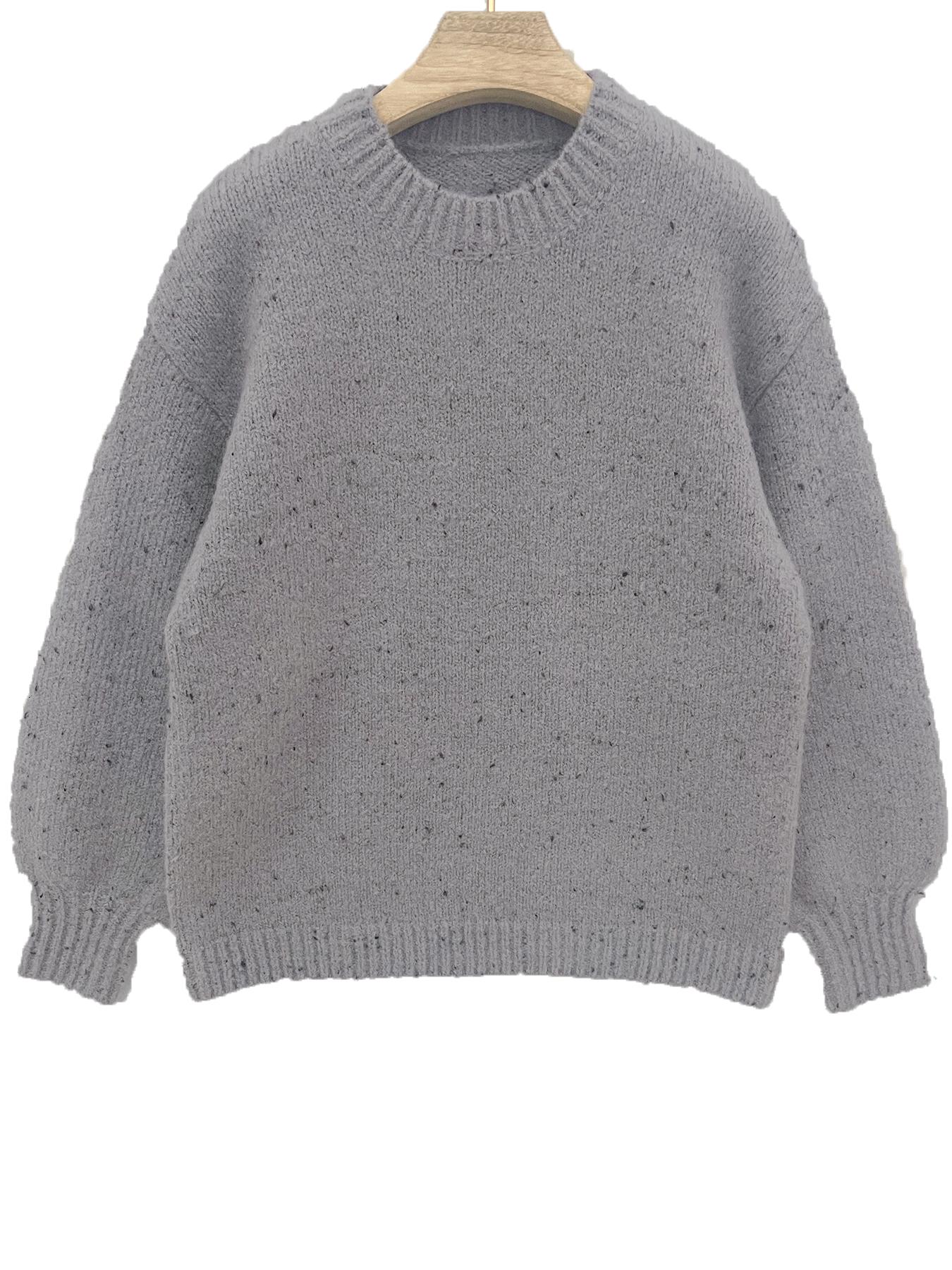 Women's Plain Drop Shoulder Sweater, Casual Long Sleeve Round Neck Jumper for Fall & Winter, Fashion Ladies' Knitwear for Daily Wear, Tops, Womenswear