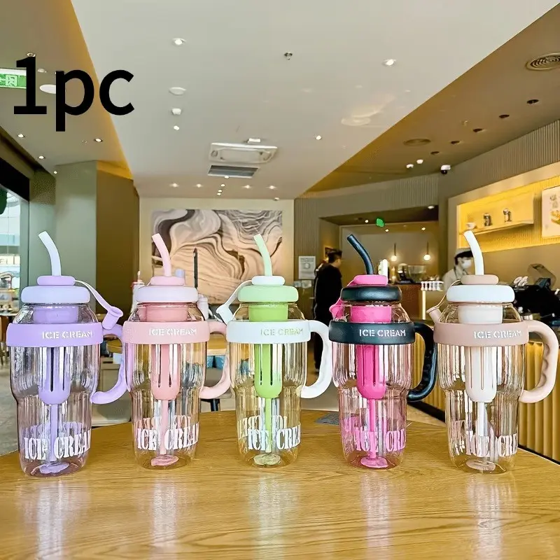 40.58oz Leak-Proof Portable Sports Water Bottle, Durable PC Material, Safe Lid and Handle, Ideal for Outdoor Activities, Fitness, Travel