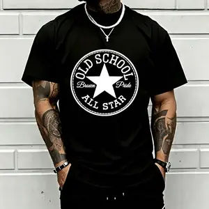 Unisex Vintage Graphic T-Shirt, Classic Regular Fit Streetwear in 100% Cotton for Casual Outdoor Wear