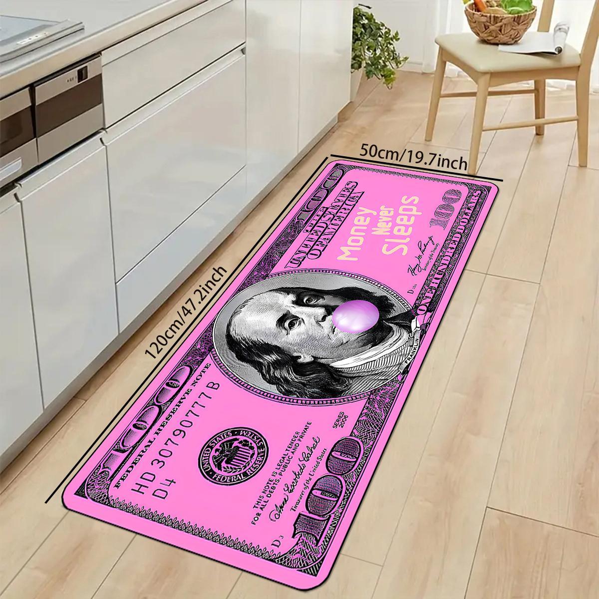 Dollar Pattern Non-slip Soft Floor Mat, 1 Count Rectangle Home Decorative Carpet, Washable Area Rug Home Decor Rugs for Home Living Room Bedroom Dormitory Hotel