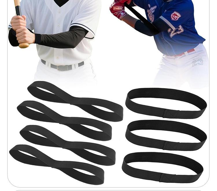 Codree Baseball Swing Trainer Bands - Elastic Hitting Resistance Band for Baseball & Softball, 3.8*24cm, Black, Improve Skills & Posture, Training Aid for Beginners & Enthusiasts