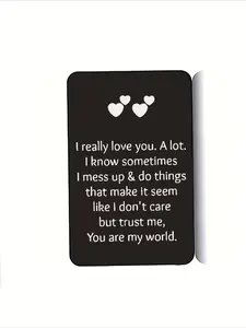You are my world, I love you, Happy Valentine's Day, Romantic Wallet Card, Romantic Gifts for Valentine's Day, Anniversary, Christmas - Gifts for Him & Her
