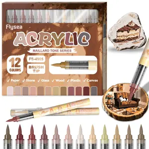 96 Colors Painting Pens, Liquid Acrylic Markers, 8 Color Sets, 1 Box 12 Gradient Colors, Professional Drawing Tools, Holiday Gifts