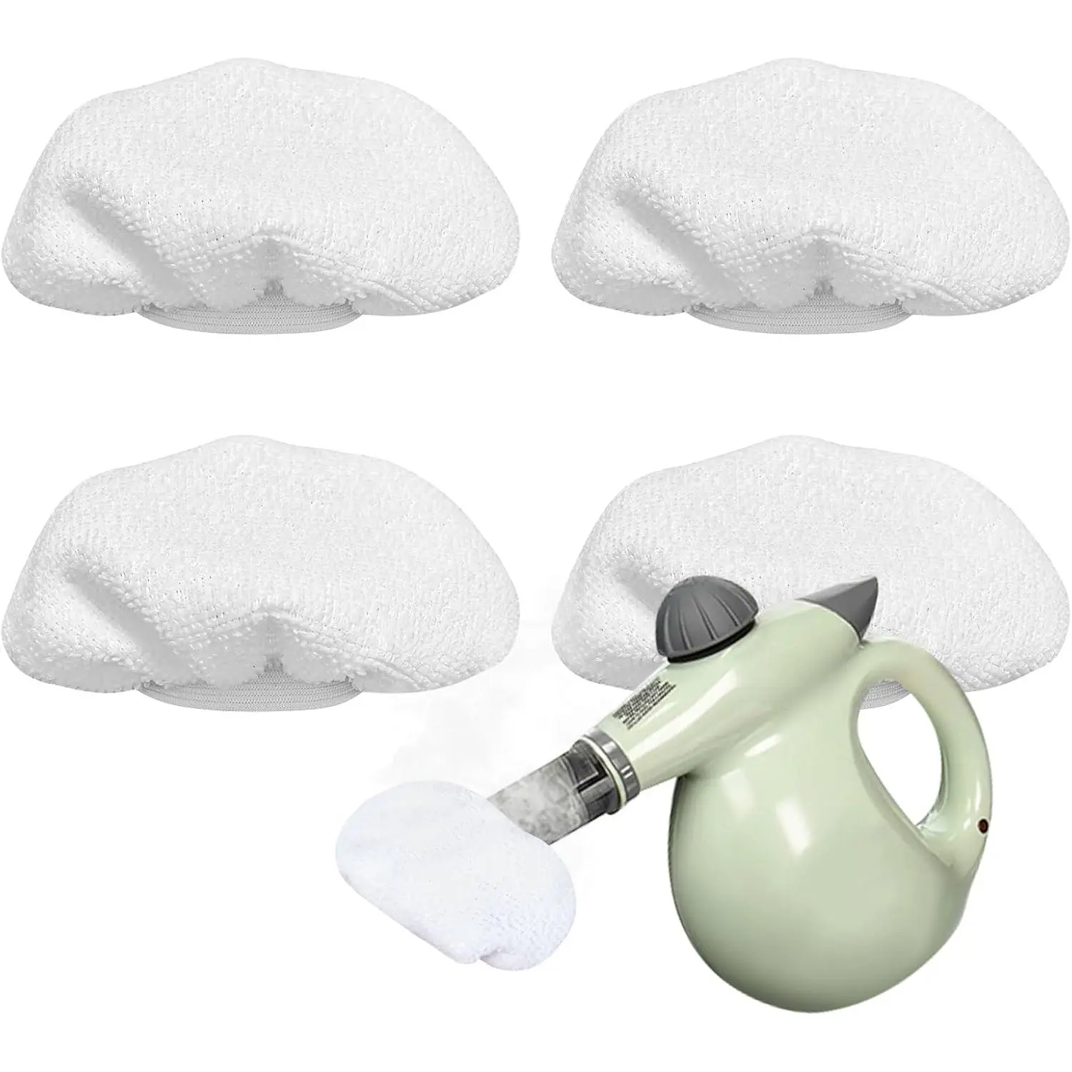 4 Pack  Steamer Cloth Covers for Handheld Steam Cleaner | High Density Microfiber, Highly Absorbent, Surface Safe,  & Washable, Fits PurSteam Wagner
