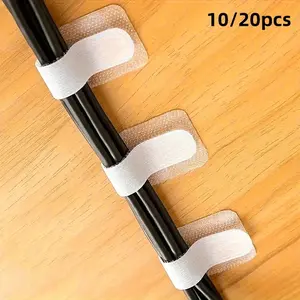 10/20pcs Cable Management Straps, Data Line Organizer Velcro Tie, Computer Wire Bundler, Desktop Cabling Tool, Wire Routing Fixer