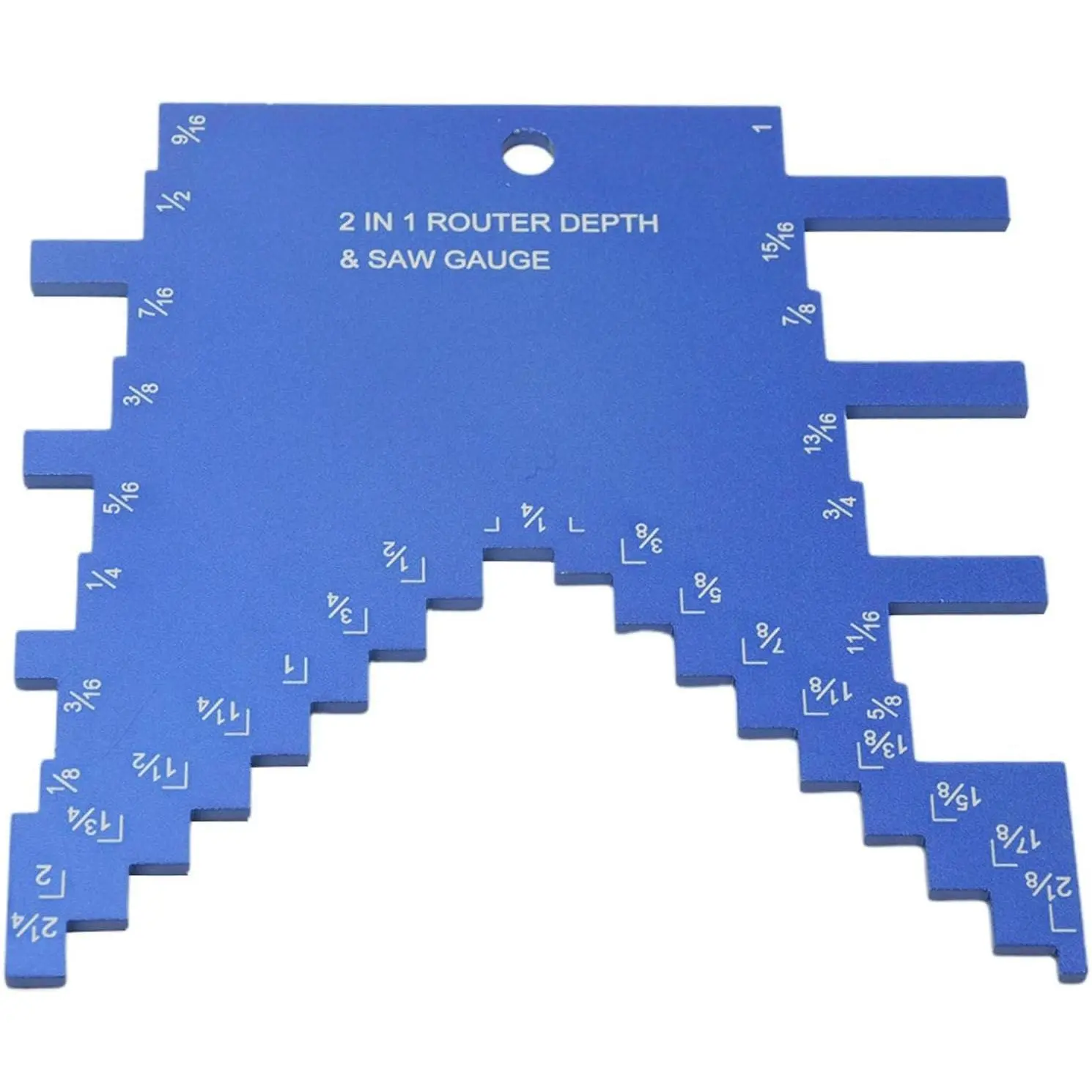 Table  Height Gauge, 2 in 1  Step Depth Gauge for Router and Table  can Adjust  Height for Alignment and Calibration, Woodworking Measuring Tools (COLOR:Blue)