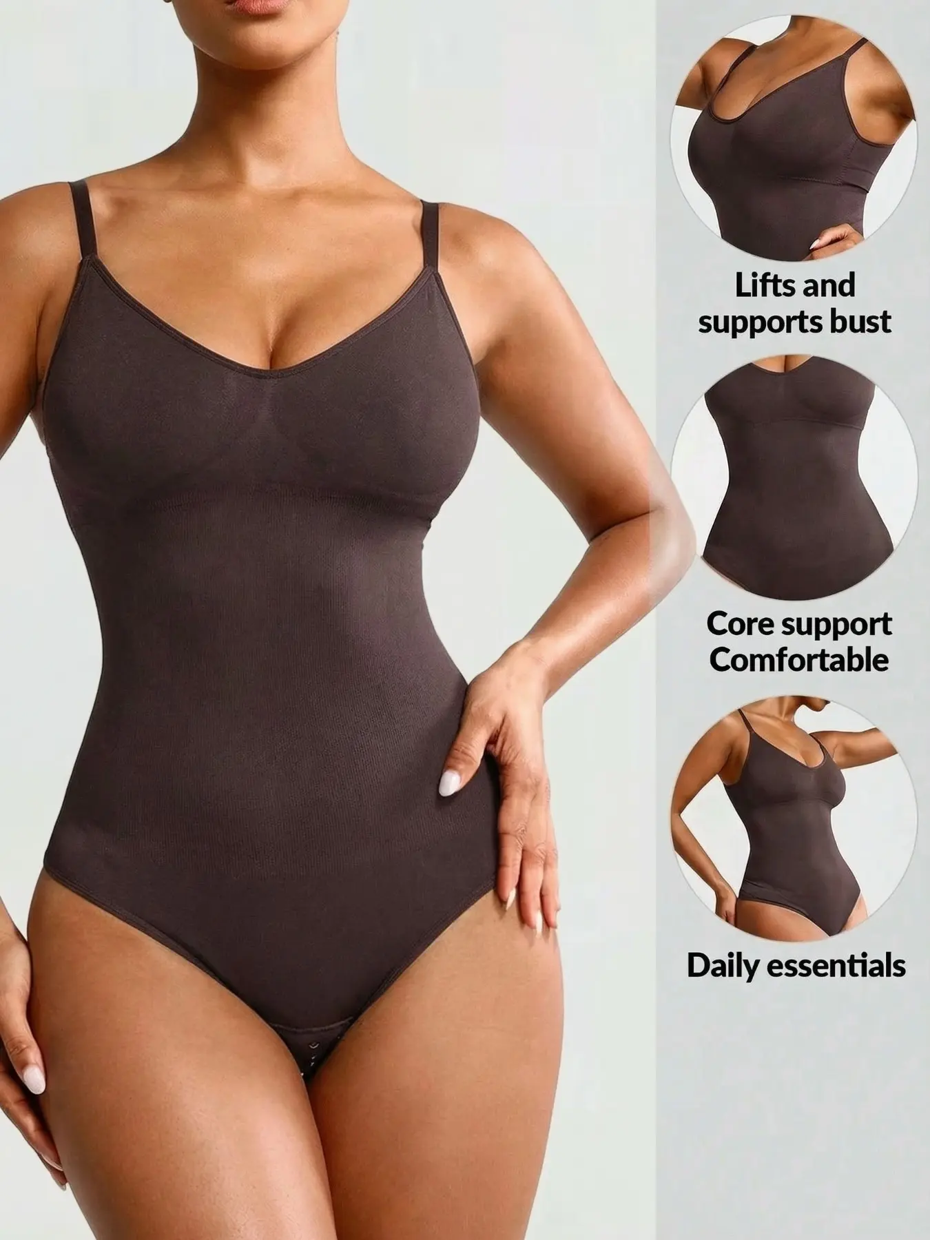 Barbie Pink Hourglass Bodysuit, Ribbed Tummy Control Shapewear, Slimming Camisole for Under Tight Outfits & Daily Wear