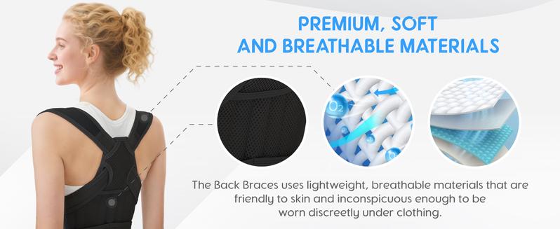 UGEM Posture Corrector for Women & Men – Adjustable Back Brace with Full Back Support, Shoulder Straightener for Spine Alignment, Scoliosis, Hunchback & Back Pain Relief (Black, Medium)