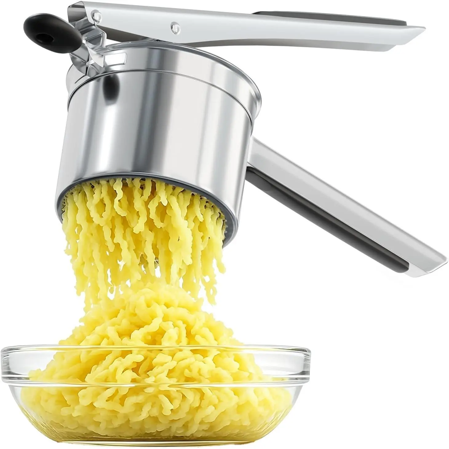 Large 15 oz Ricer for Mashed Potatoes, Stainless Steel Fixed Disc Potato Ricer for Mashed Potatoes, Easy to Clean and Dishwasher Safe, Suitable for Pumpkin, Sweet Potato, Baby Food