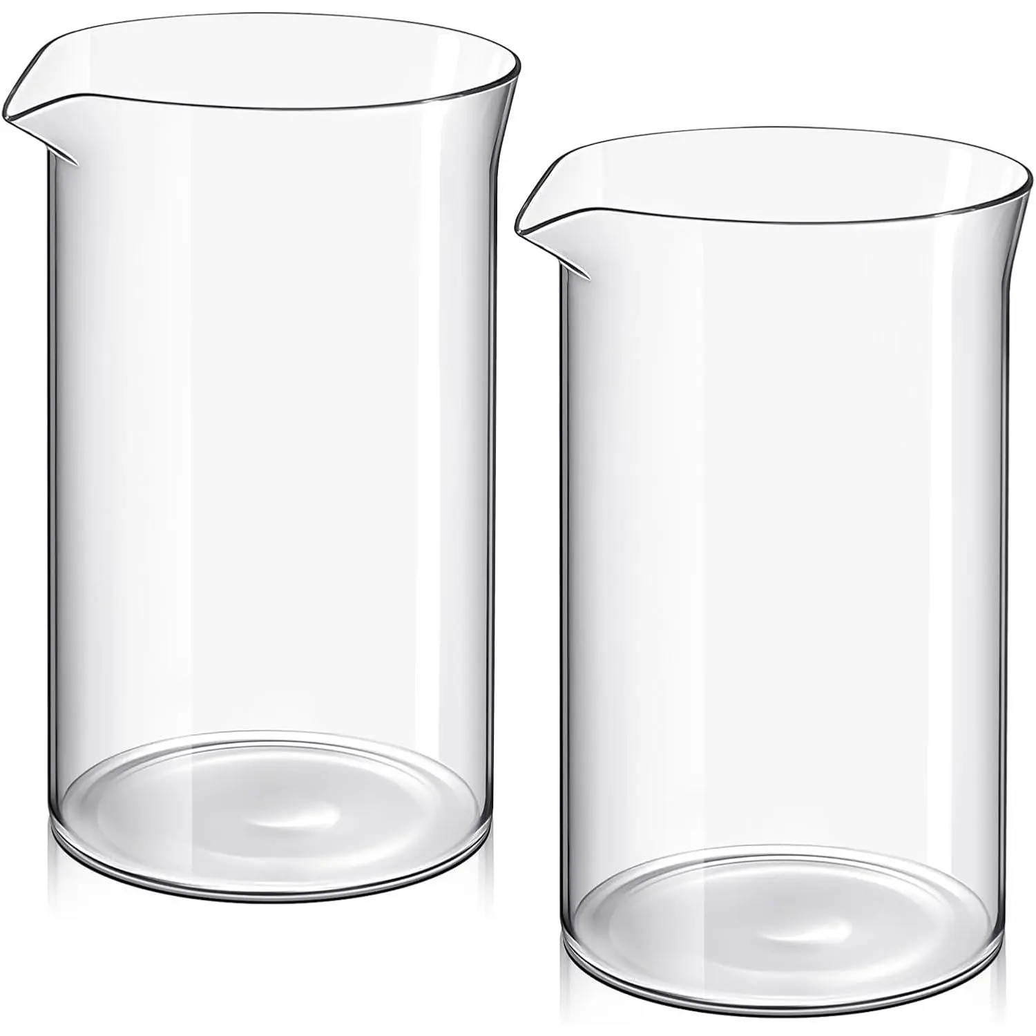 2-Pack 34 oz Universal Borosilicate 3.3 Glass Replacement Beaker Set for French Press Coffee & Tea Makers Spare Carafe, Equipment, Beverage