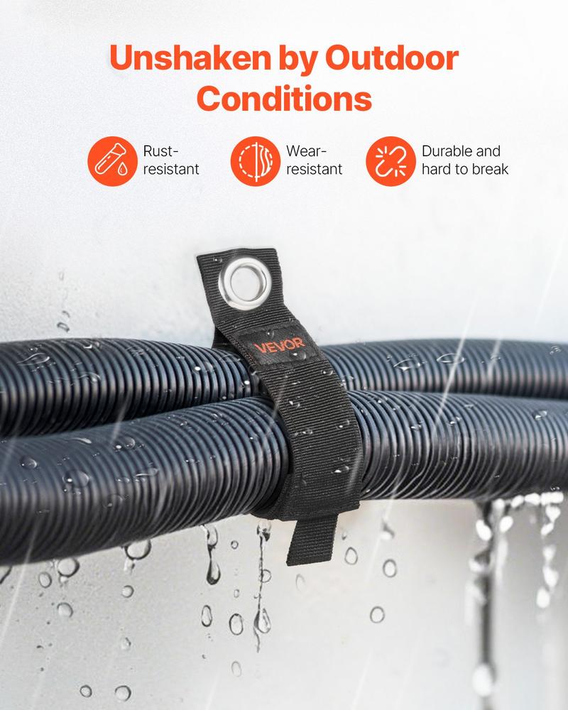 VEVOR Extension Cord Straps, 8-Pack Cable Holder Organizer, Heavy-Duty Extension Cord Hanger for Garage Organization and Storage, 52.9lbs Weight Capacity Storage Strap, Stocking Stuffer for Dad & Mom