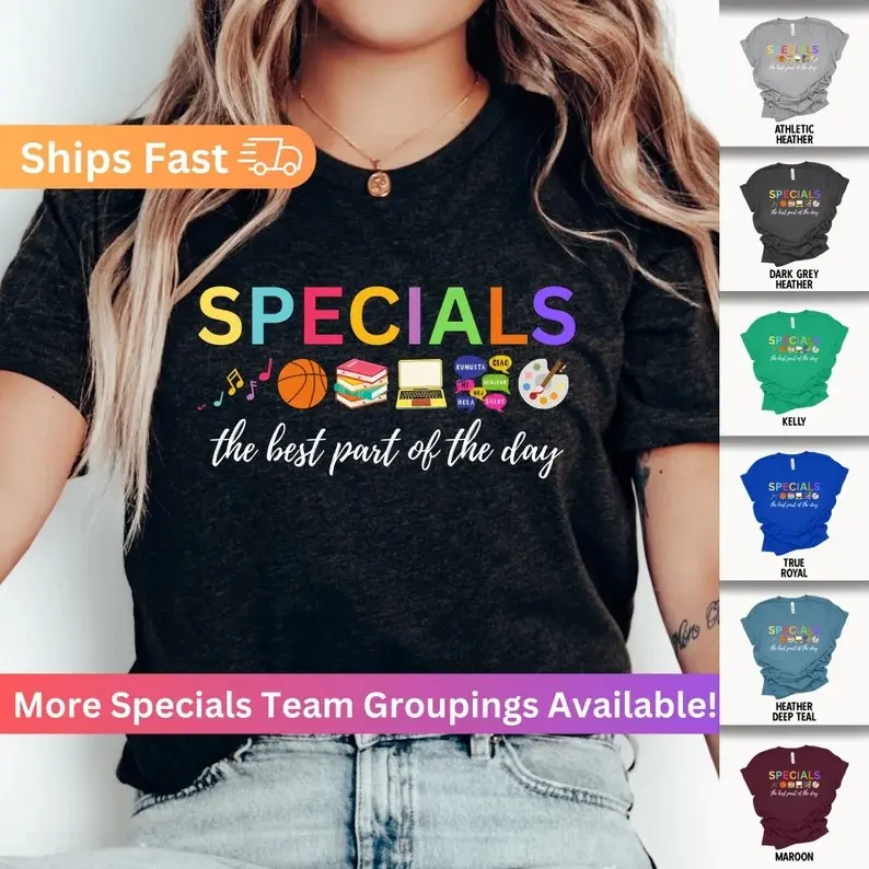 Specials Shirt Teacher Shirt PE Teacher Shirt Music Teacher Shirt Art Teacher Shirt Librarian Shirt Technology Teacher Shirt