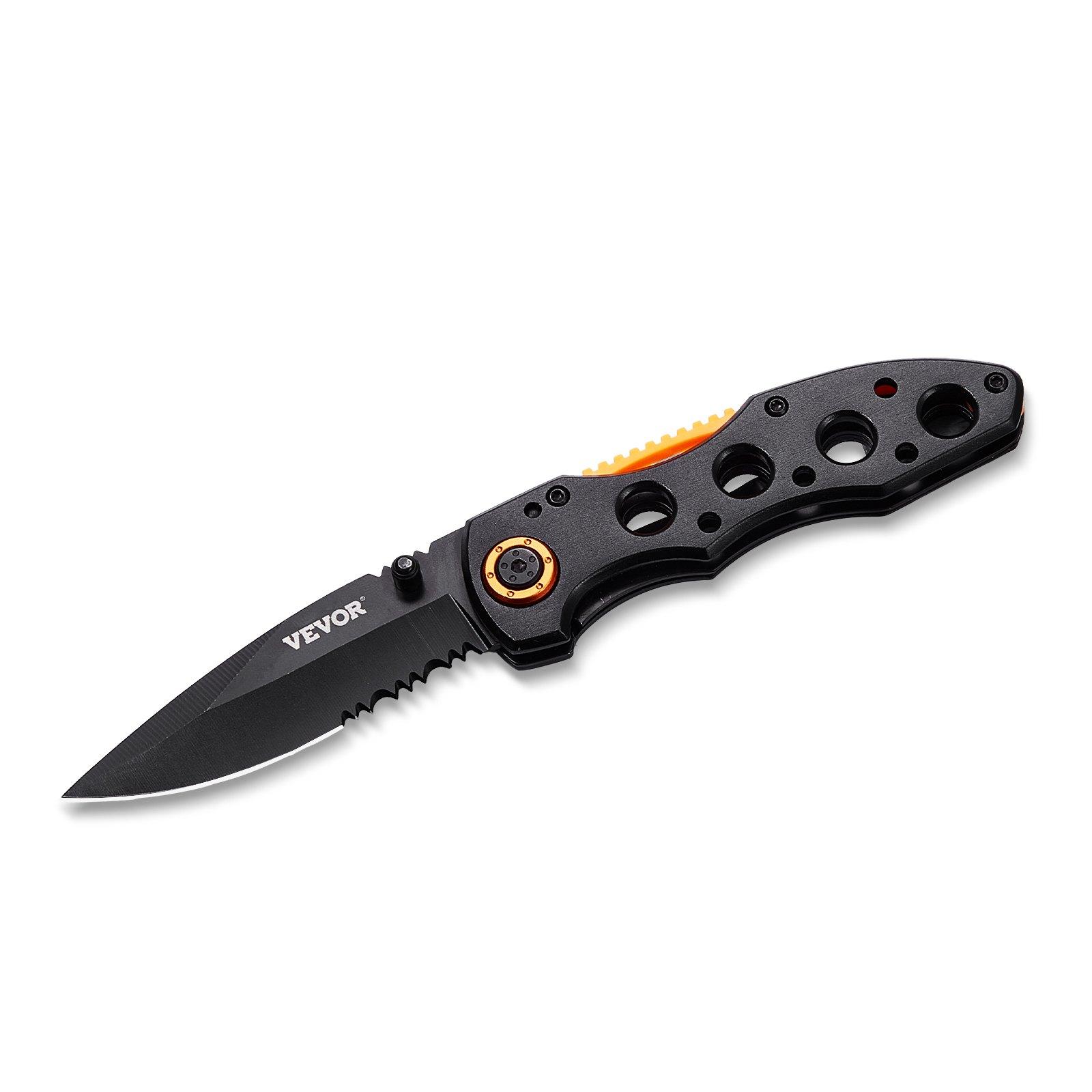 VEVOR Folding Pocket Knife, 3 in/7.6 cm 7Cr17Mov Blade, Aluminum Handle Small EDC Knife with Pocket Clip, Sharp Camping Survival Hiking Knife, 2.8 oz/0.08 kg Easy to Carry for Men Women Self Defense VEVOR Folding Pocket Knife, 3 in/7.6 cm 7Cr17Mov Blade, Aluminum Handle Small EDC Knife with Pocket Clip, Sharp Camping Survival Hiking Knife, 2.8 oz/0.08 kg Easy to Carry for Men Women Self Defense