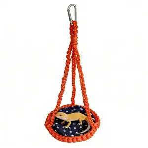 Reptile Hammock Swing Bed, Chameleon Lizard Gecko Snake Accessory, Pet Toy for Birds Parrots, Hanging Comfortable Resting Place