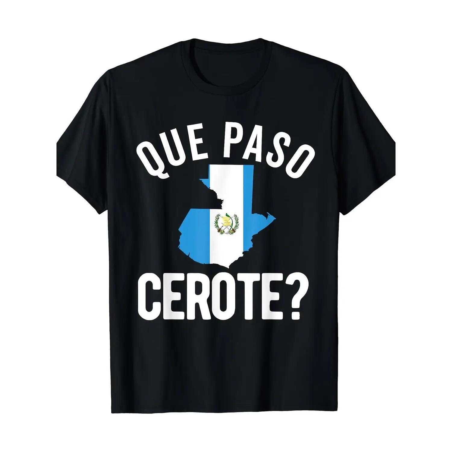 Guatemala Pride Cotton T-Shirt for Men - Casual Crew Neck, Short Sleeve with Flag Map Design, Breathable & Soft, Perfect for All Seasons Made in USA